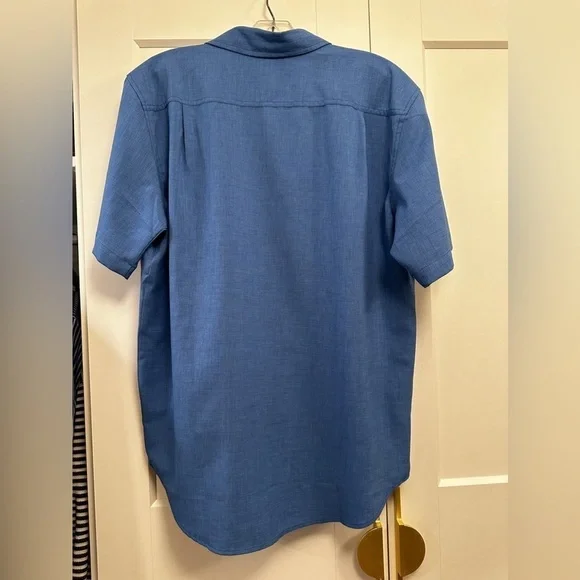 Orvis Men's Button Up Shirt Blue Short Sleeve Pockets Classic Collection… - Picture 4 of 4